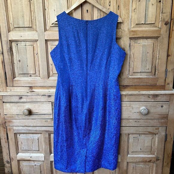 Vintage Ursula of Switzerland 16 Dress USA Metallic Mermaid Shimmer Sleeveless - Picture 6 of 11